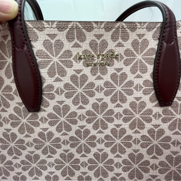 Kate spade ♠️ Flower Coated Canvas Pink Multi All Day Large Tote - Picture 7 of 15